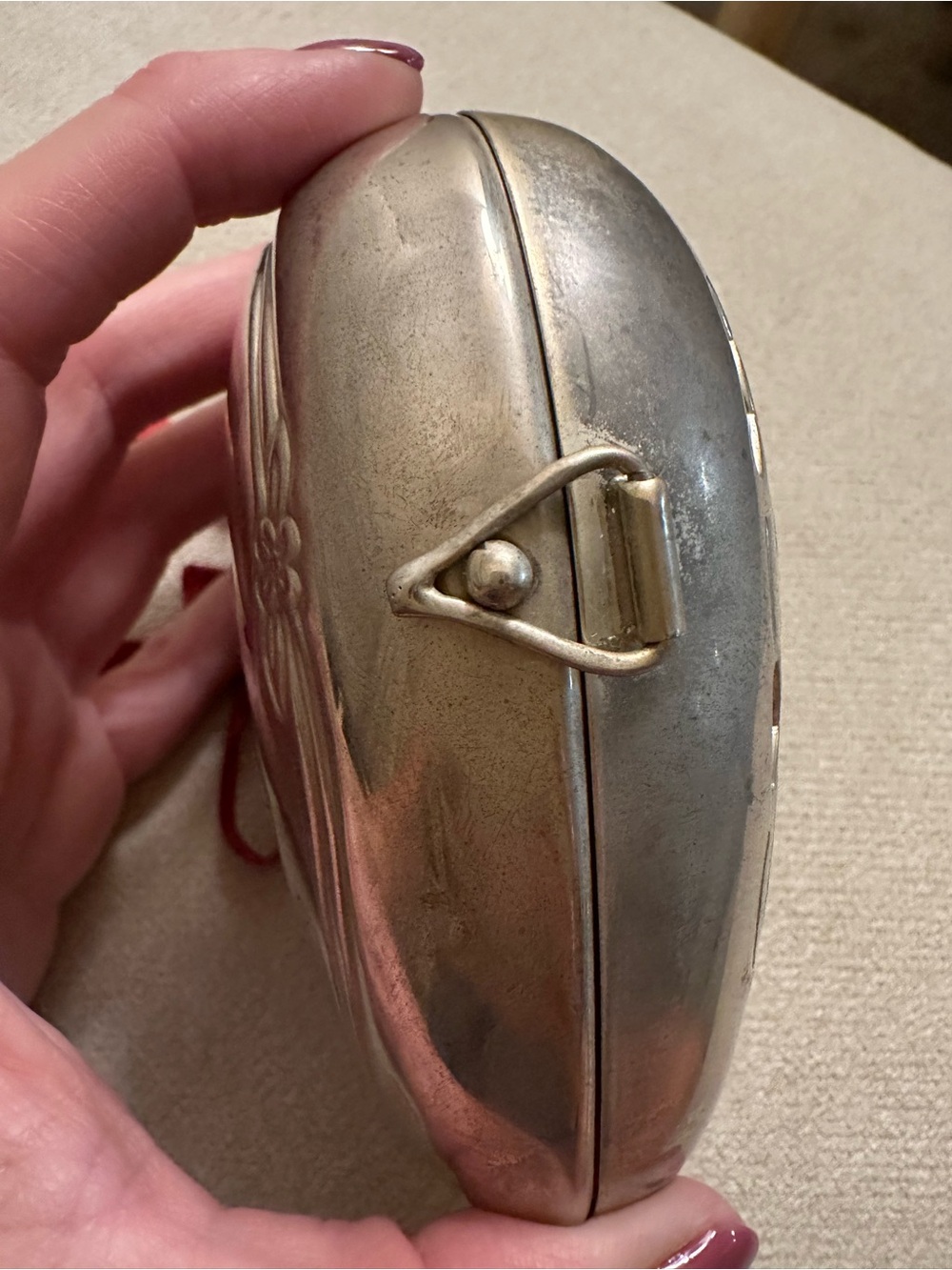 Vintage Lenox Kirk Stieff silver-plated friendship heart ornament - Picture 6 of 8